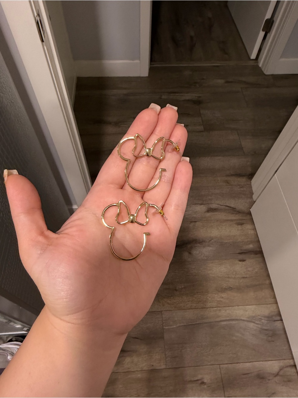 Disney Baublebar Minnie Mouse Gold Hoop Earrings - Women's Jewelry